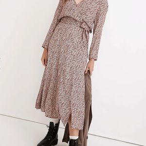 Madewell Seamed Midi Skirt in Cottage Garden